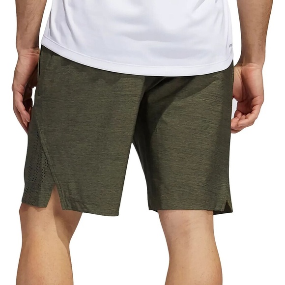 Adidas Men's Axis 2.5 Woven Heathered Shorts Size S Focus Olive - Picture 7 of 9